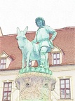 Brunnenfigur in Halle